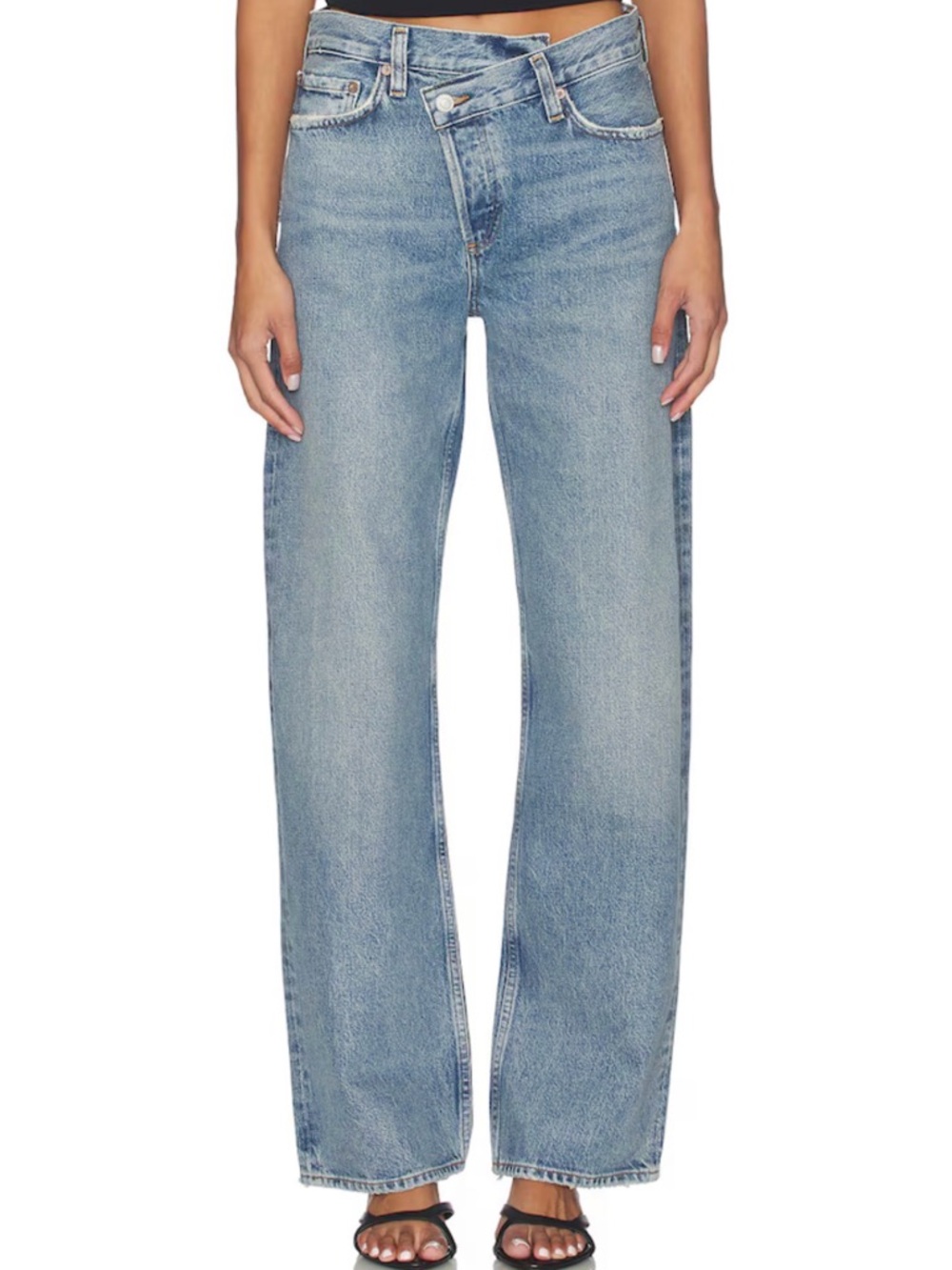Agolde Criss Cross Straight Leg Jeans Size 25